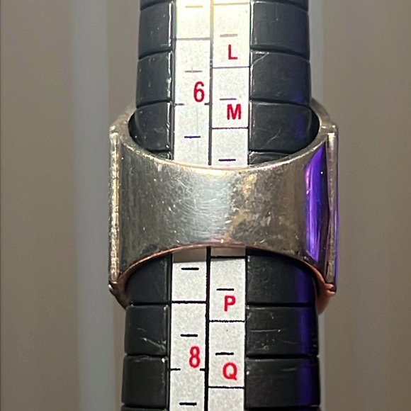 VTG Gothic Cathedral Window Geometric Full Finger Tower Sterling Silver Ring - Picture 6 of 8